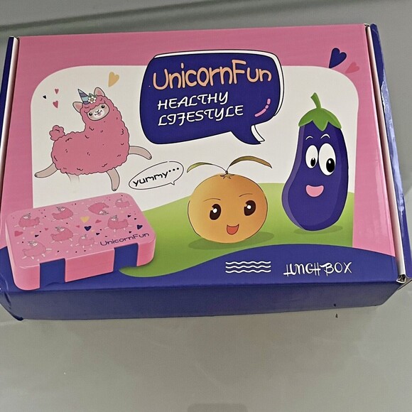 Unicorn Fun Pink Bento Box Insulated Lunch Box - Picture 1 of 8